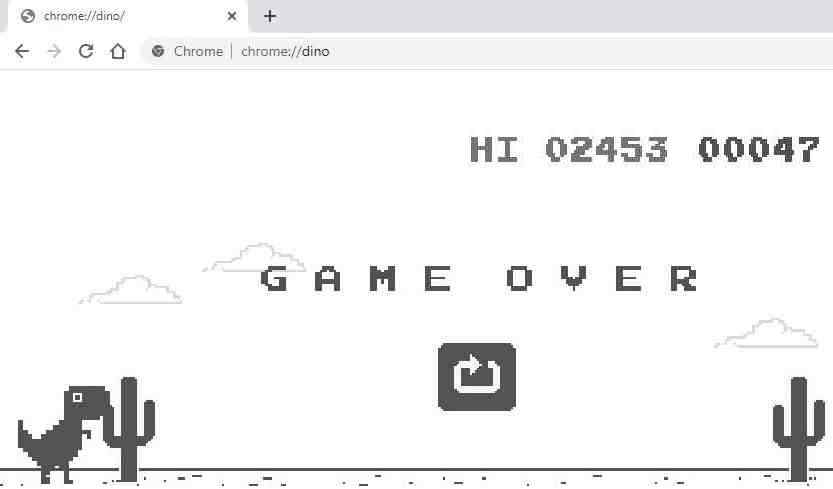 Hacking the Dino Game from Google Chrome